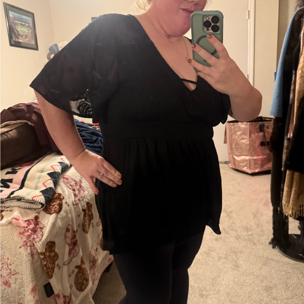 Chic Black Women's Blouse